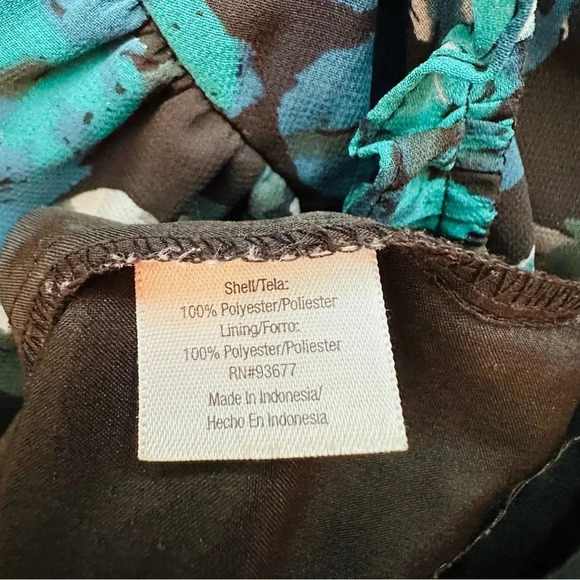 A NEW APPROACH ~ Women’s long sleeve fully lined black/teal color top size MP - Picture 6 of 9